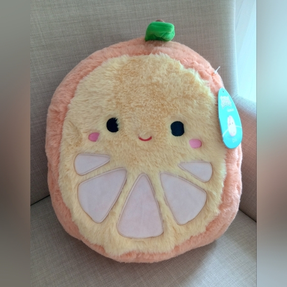 Orin the orange fuzzamallow squishmallow plush kids toy fuzzy cute large green - Picture 3 of 9